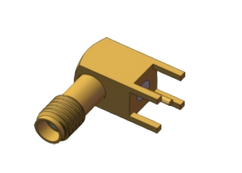 Ángulo derecho SSMA / Mini SMA Femenino / Jack RF Conector coaxial 4 Piernas a