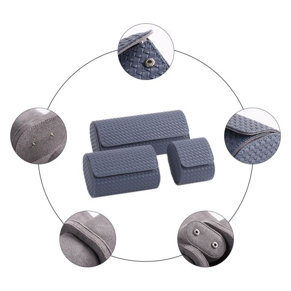 OEM Custom Leather Watch Case Organizer Personalized Logo Watch Roll Box