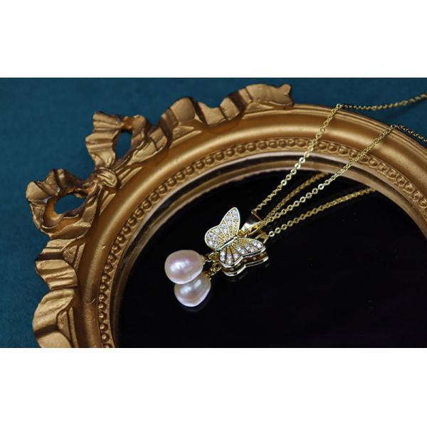 Butterfly Natural Pearl Necklace For Women Elegant Butterfly Pearl Chokers Necklace Wedding Gift Pearl Necklace Jewelry