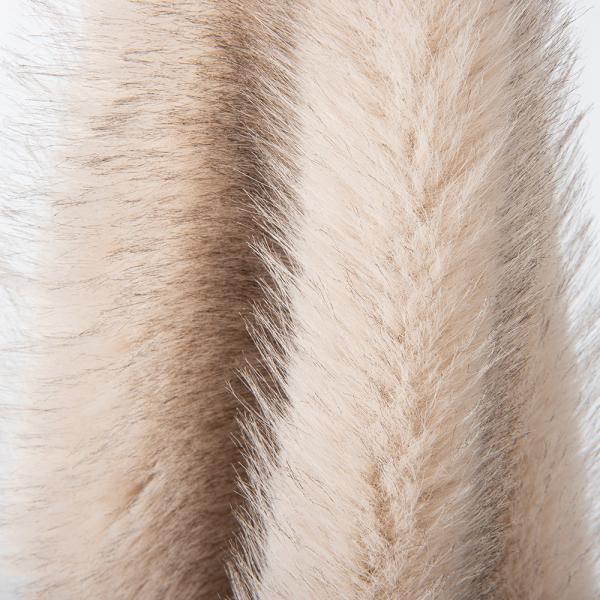 70-80 mm comprimento de pilha cabelo acrílico tippy tingimento tecido sintético de pele para casaco de inverno