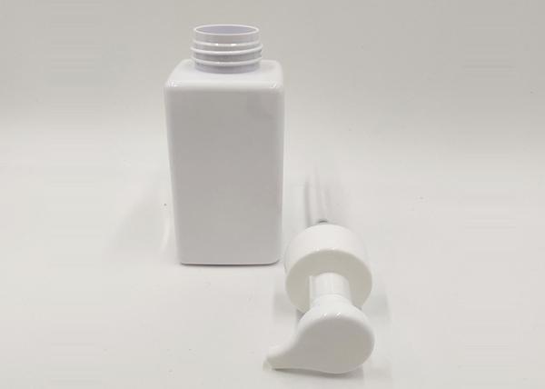 250ml Foam Pump PET Cosmetic Bottle Square Shape 32 / 28mm Sealing Type