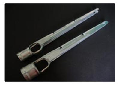 Fence Parts Barb Wire Arm Vertical Straight Extension Wire Arm For Chain Link Fence