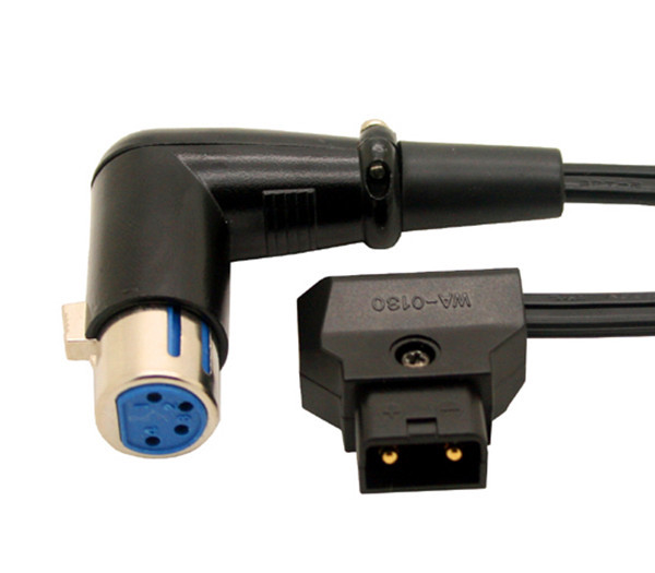 0.5M D-Tap to XLR 4 Pin Angled Cable