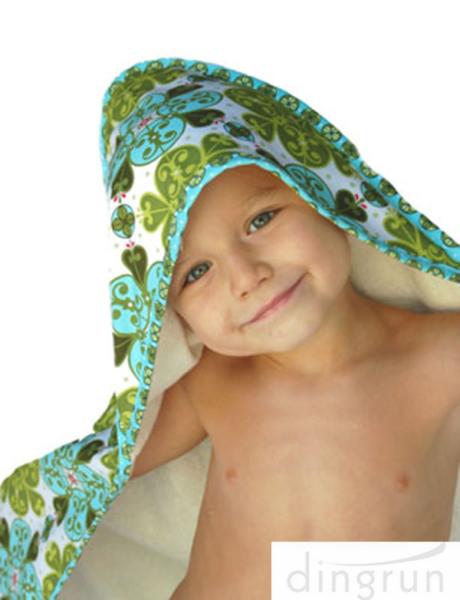 Animal Pattern Personalized Hooded Baby Towels , Toddler Hooded Towels AZO Free