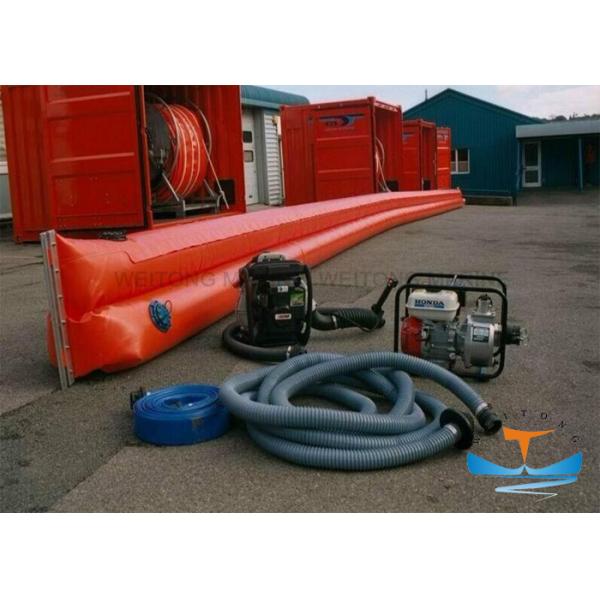 Easy Deployment Oil Spill Containment Boom , Pvc Oil Boom 20KN Strength