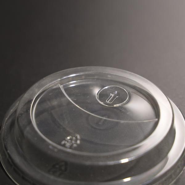 PET Leak-proof Clear BPA Free Plastic Cup Flat Lid Fit For Juice Cup