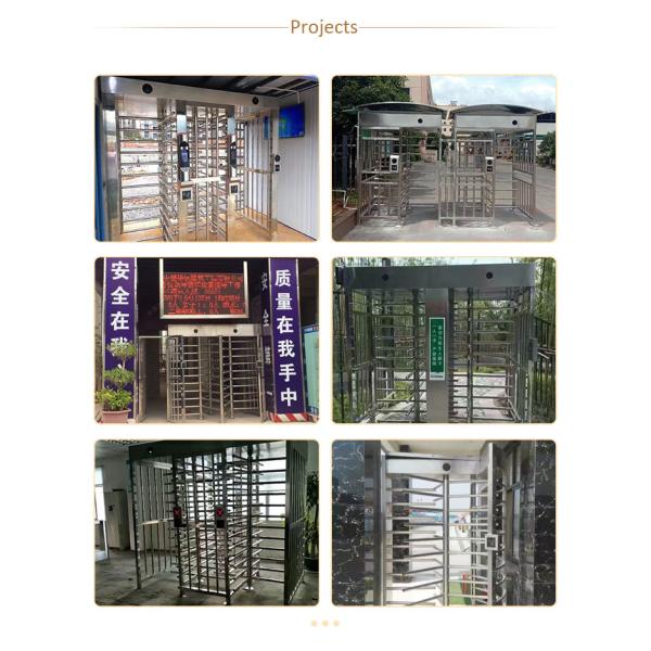 Direction Indicator Full Body Turnstile Square Shape Revolving 500mm Arm