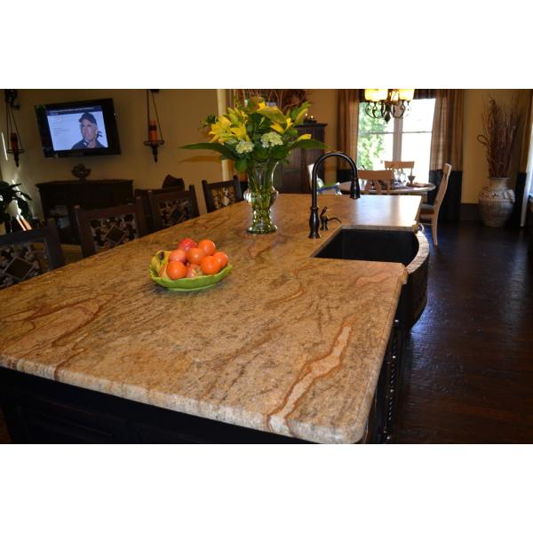 Natural Stone Kashmir Gold Granite Slab For Floor Tile Or Countertop