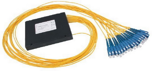 1x16 Splitter оптического волокна упаковки ABS PLC SC/APC приложил в сетях FTTX