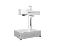 Máquina de gravação a laser de fibra de metal de mesa 110 x 110 mm tamanho mini pequeno