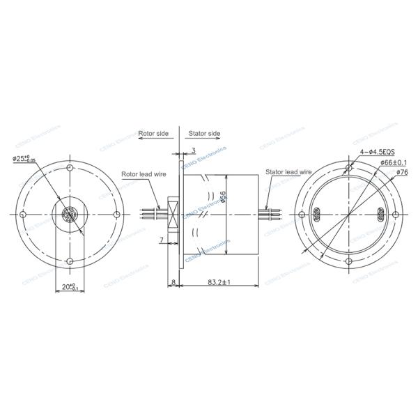 24 circuits Electric Power and Signal Slip Ring for Industrial System
