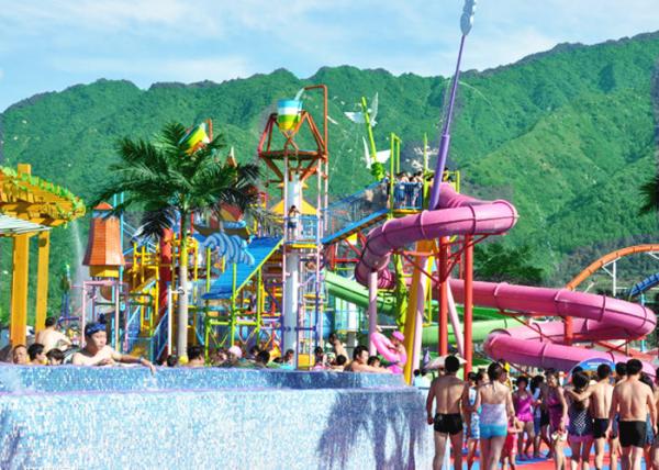 Campo de jogos do Aqua da água das crianças, corrediça de água personalizada da fibra de vidro