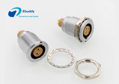 EGG o conector inoxidável push pull fêmea fixado do Pin dos conectores 2 da série de Lemo B do soquete 0B 302
