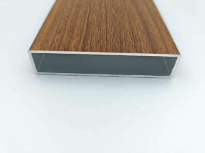 Square Wood Finish Aluminium Profiles  For Decorating Exterior Walls / Fences
