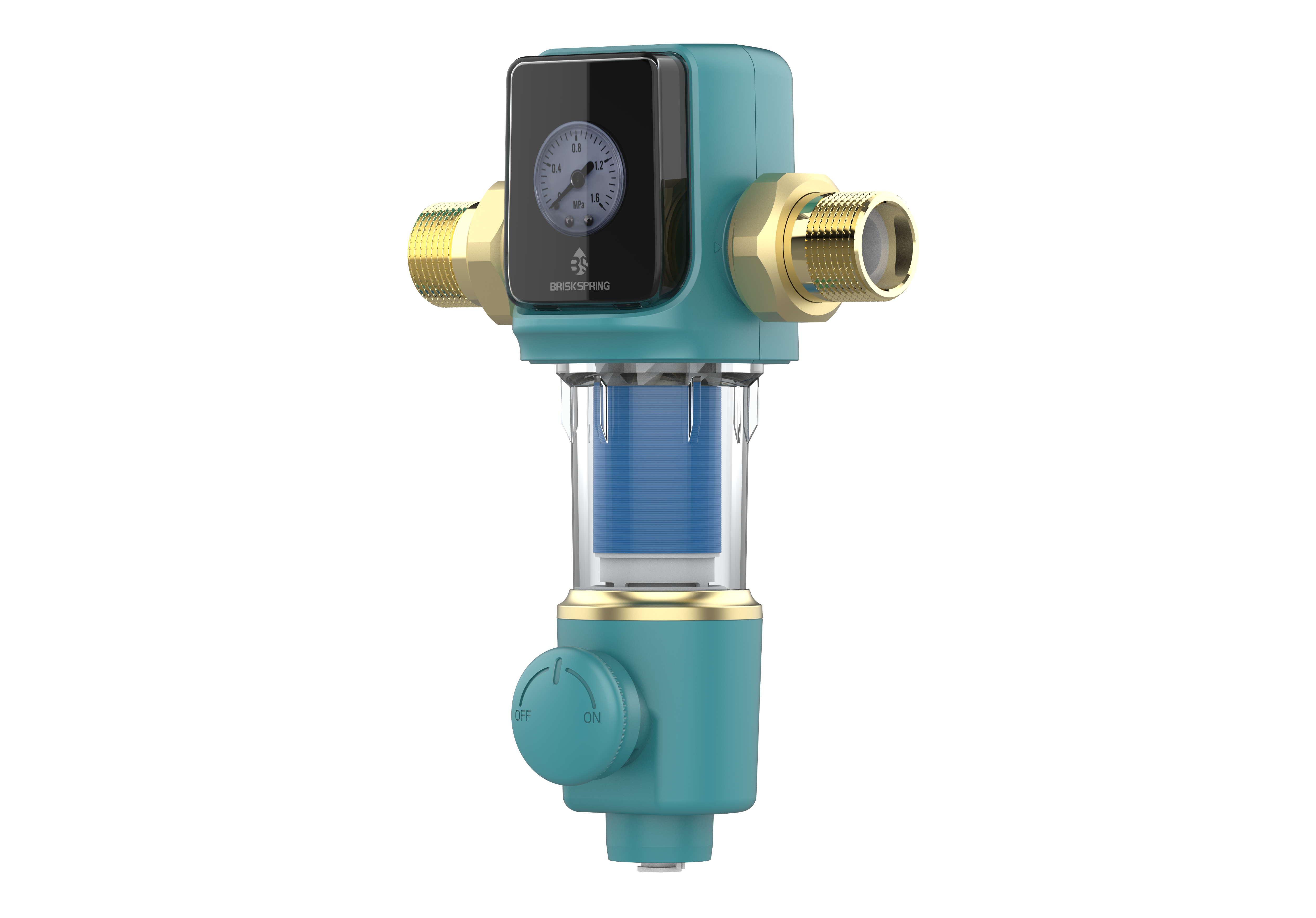 22 GPM Spin Down Sediment Filter with 40μm Filtration and Automatic Backwash for Whole House Water Pre Filtration