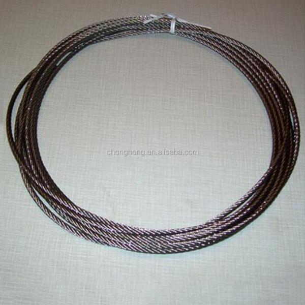 8mm 6X24 7FC T/S 1570Mpa câble en acier inoxydable préformé pour le traitement de l'eau et des eaux usées 1000mtrs en bobine de contreplaqué