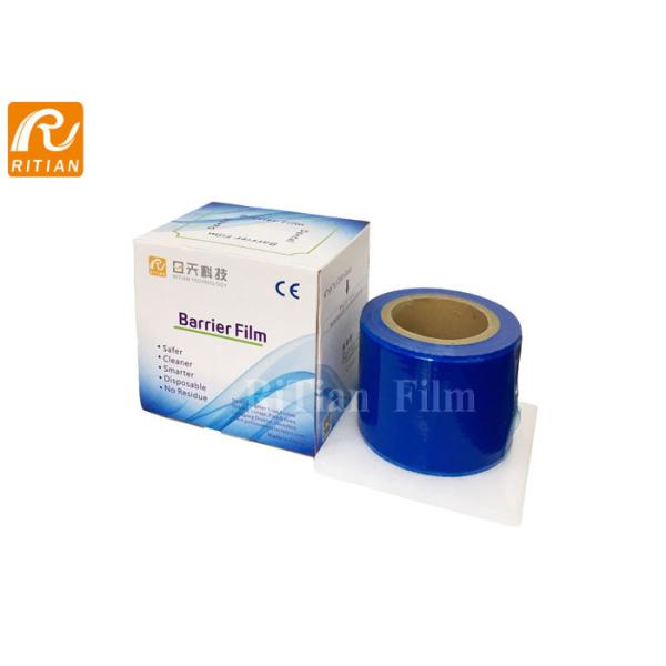 Blue Color PE Dental Barrier Film 4"x6"x1200pcs 50mic For Medical Device OEM