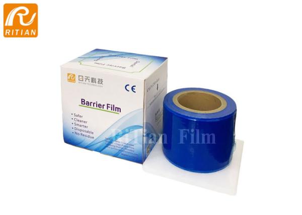 Blue Color PE Dental Barrier Film 4x6x1200pcs 50mic For Medical Device OEM