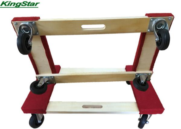Hard Wood Heavy Duty Furniture Dolly With 4 Inch 100mm PVC Wheel 1000lbs Capacity
