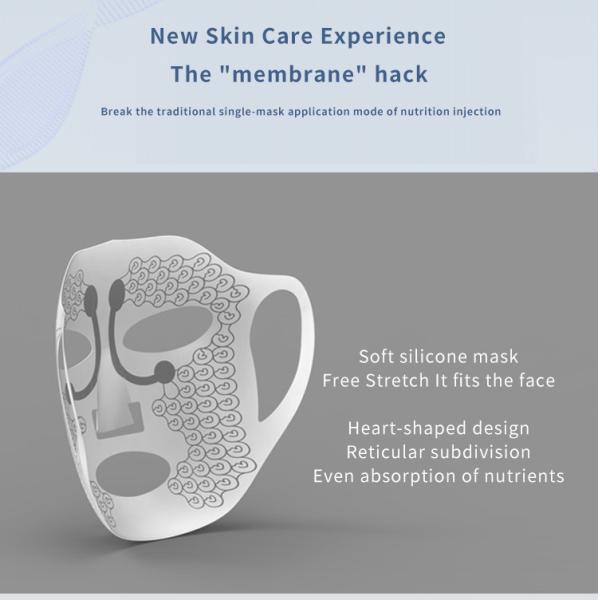 5 morceaux de silicone réutilisable de couverture faciale de masque hydratant le masque de peau de silicone de visage