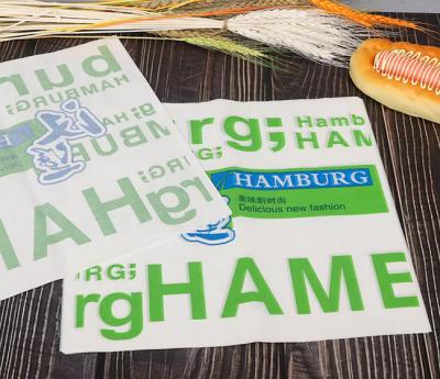 Coated Logo Wax Paper For Wrapping Food , Food Grade Custom Printed Burger Wrapping Paper