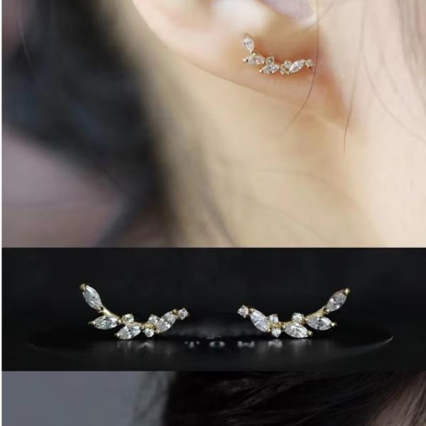 925 Sterling Silver Jewelry en gros Minimaliste Petit 925 Sterling Silver Zircon Stud Boucles d'oreilles ornées Boucles d'oreilles pour femmes