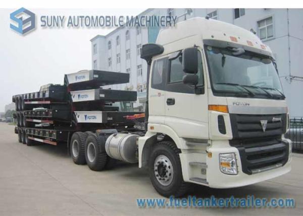 FUWA 13 T three Axle trailer , Low Bed Semi Trailer WABCO ABS JOST Legs