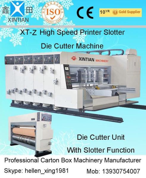 XT-Z Series High Speed Automatic Carton Printer Slotter Die Cutter Machine 100 Pcs / Min