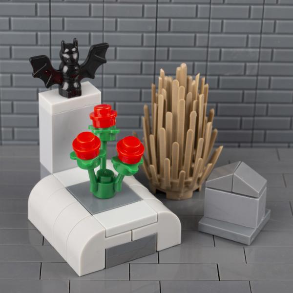 MOC bricks street view castle accessories flower bed for city construction decoration public park building blocks