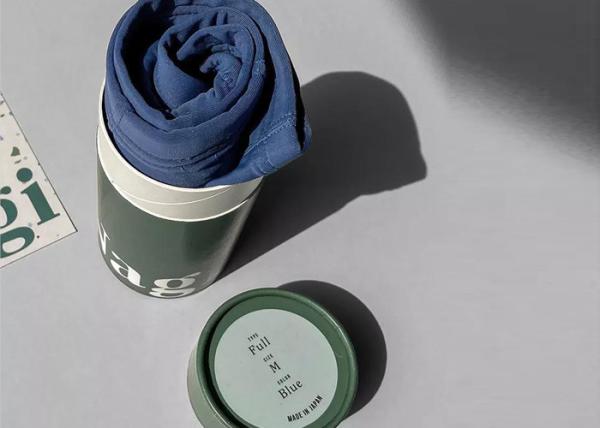Compostable Cylindrical Cardboard Packaging Underwear T Shirt Tube Packaging