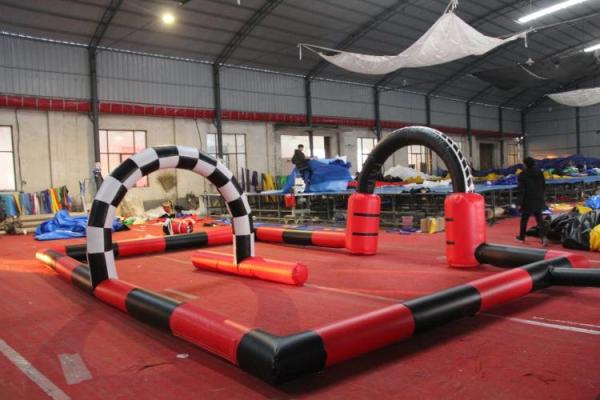 Small Indoor Inflatable Race Track Waterproof PVC Tarpaulin Material EN14960