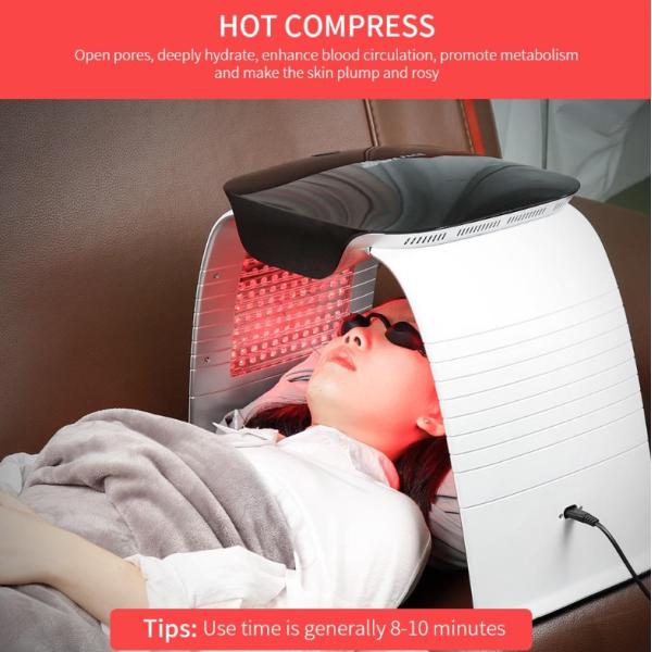 2025 Beauty Salon Facial Steamer Face Sauna SPA Face Mist Spray 7 Colors Photon Red Light Therapy LED PDT Machine