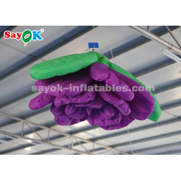 Смертной казни через повешение украшения освещения пурпура 2м цветок раздувной розовый для оформления этапа лобби