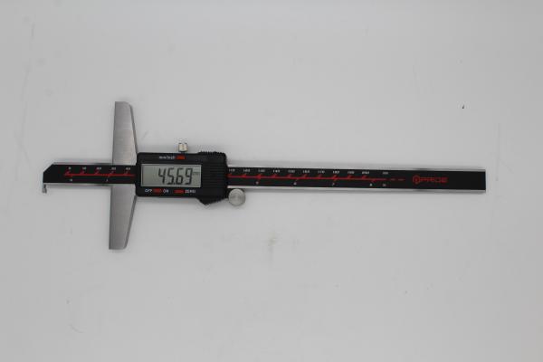 With data output interface，Single Hook , Black Digital Depth Gauge Electronic Vernier Caliper