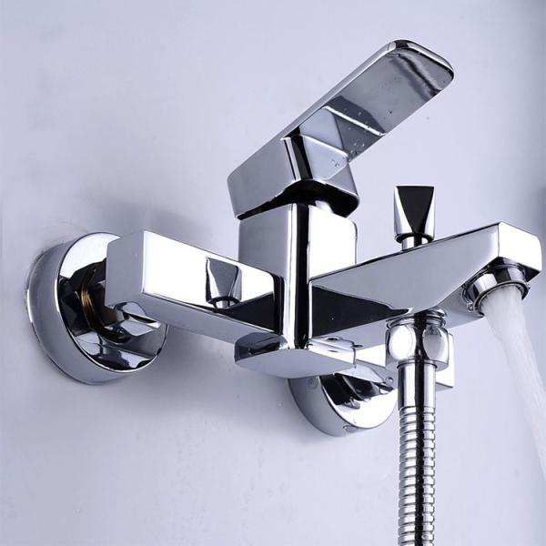 Triple Aluminum Shower Head Square For Bathroom Bathtub Electroplated Copper