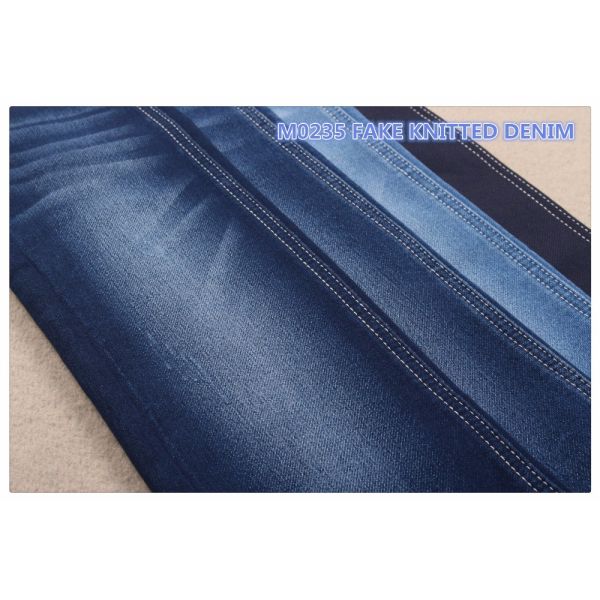 Satin Wholesales  Denim Fabric Cotton Elastic Satin Denim Jeans Fabric Prices