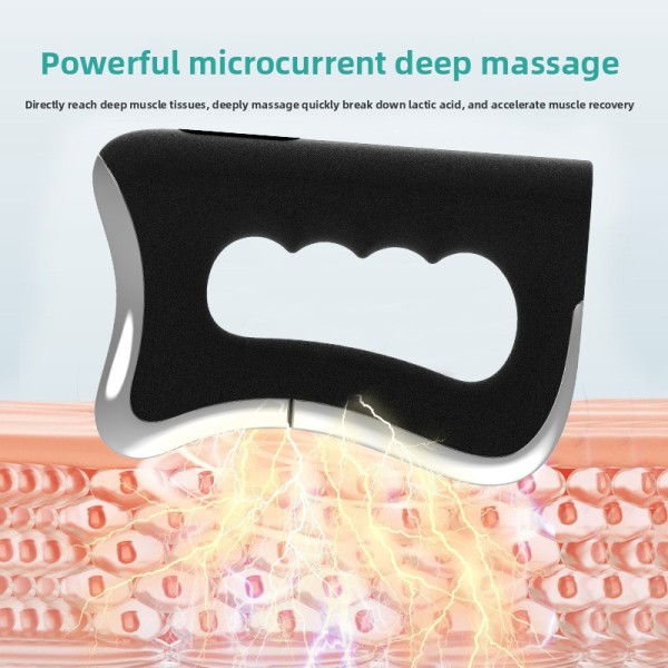 Type-C Rechargeable Electric Fascia Knife Massager with Heated Deep Tissue Muscle Micro Current Vibration Gua Sha Fascia Scraper