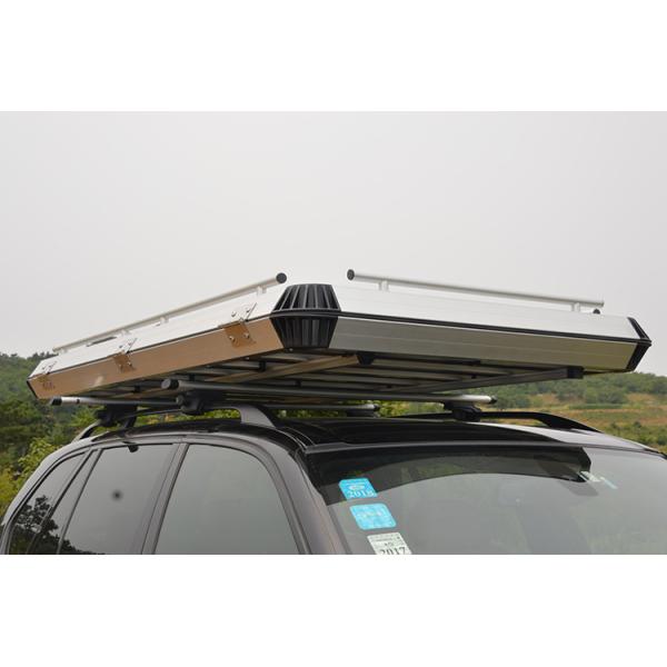 Top Rack Pure Aluminum Folding Air Spring Frame Roof Tent for 4x4 Cars Grey One Bedroom
