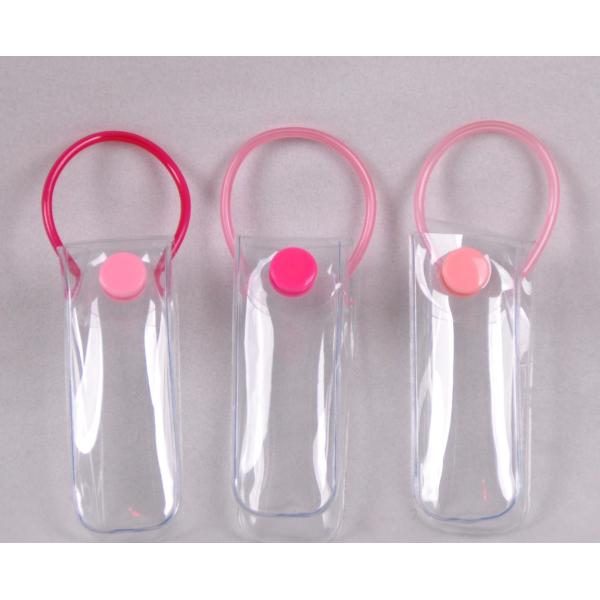 Sac de bouton de PVC de SCCP BPA, caisse portative de sac cosmétique de PVC de l