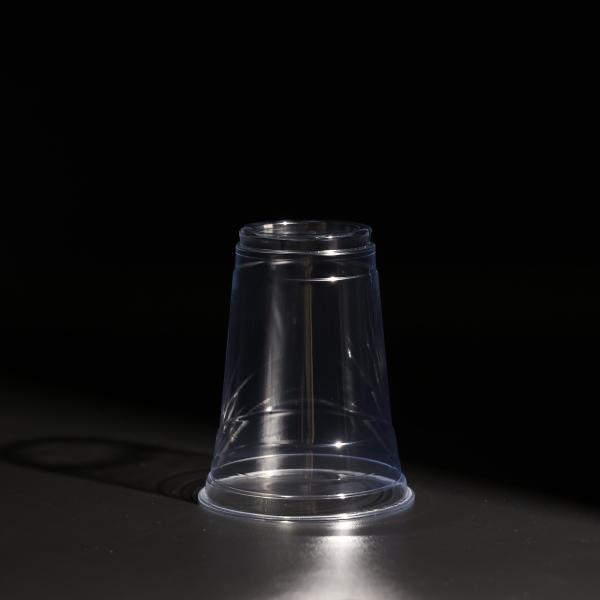 14oz Clear PET Drink Cups Disposable Custom Bubble Tea Cups For Outdoor Takeaway