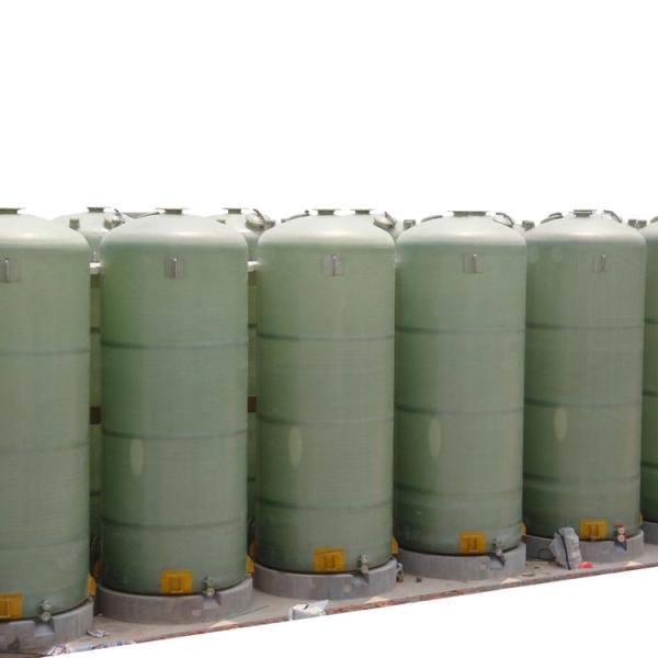 Рана цилиндрического танка Pretreatment FRP воды горизонтальная антисептиковая перекрестная