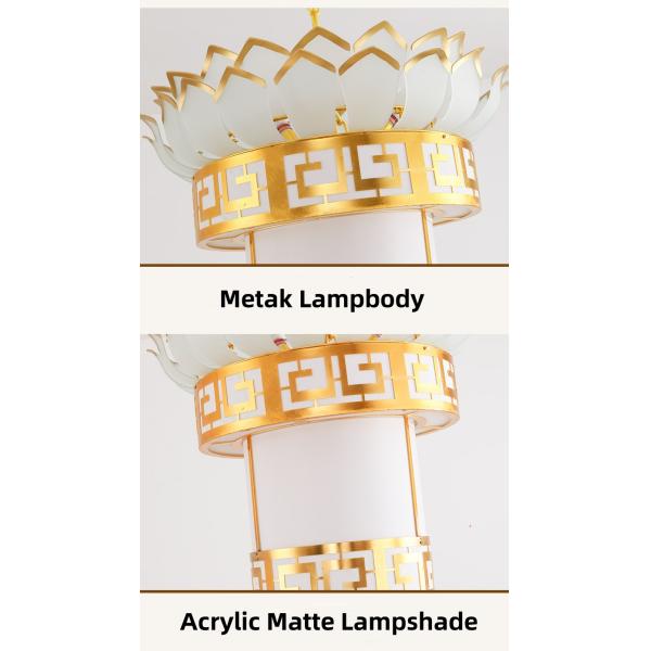 Customized European Religious Churches Luxurious Lotus Chandelier Muslim luxury Multi-Tiered Chandelier wholes