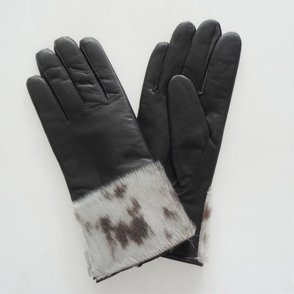 Sheepskin Womens Soft Leather Gloves Wool Lining Simple Classic Style