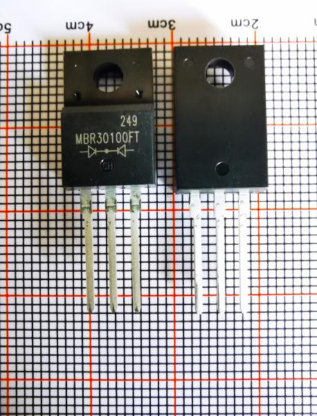 Low Forward Voltage Drop MBR30100FT TO-220F-3L 30A 100V  Schottky Diode MBR3040FT THRU MBR30200FT For High Power Supply