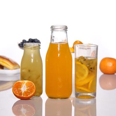 500 ml garrafa de sumo transparente recipientes de vidro hermético de sumo impressão em decal