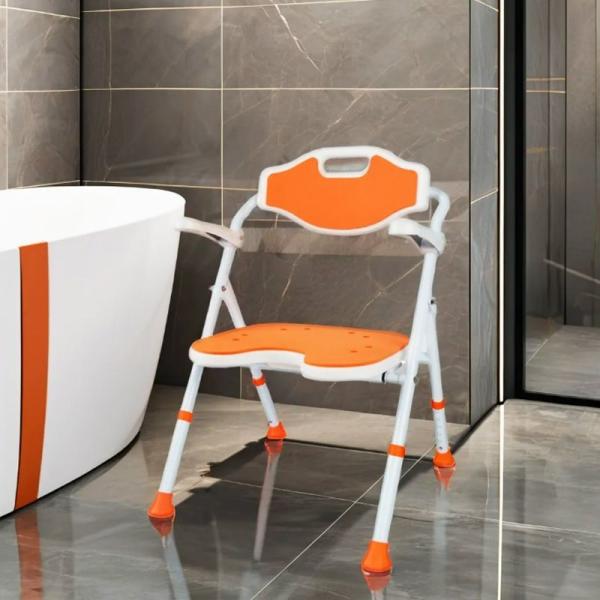 15*56*90cm Soft Foldable Shower Chair Customized High Strength For Elderly Care