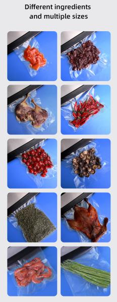 o aferidor liso do vácuo do alimento 5mil ensaca 6x10 avança 15,2 x 25,4 Cm para a preservação de alimento
