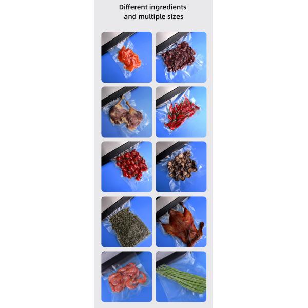 плоский уплотнитель вакуума еды 5mil кладет 6x10 в мешки медленно двигает 15,2 x 25,4 см для консервации еды