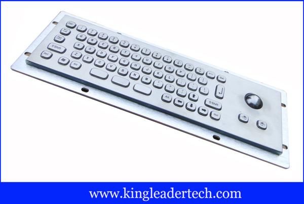 Teclado pequeno compacto avaliado IP65 da montagem do painel do quiosque com trackball óptico