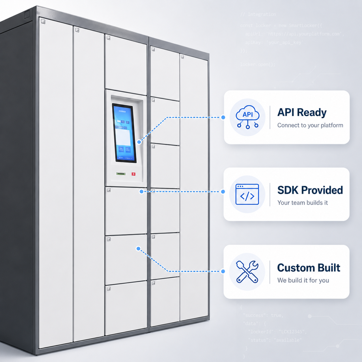 Smart Laundry Locker with 15.6